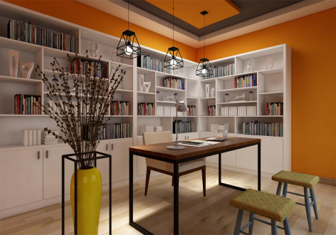小型工作室装修vr全景效果图